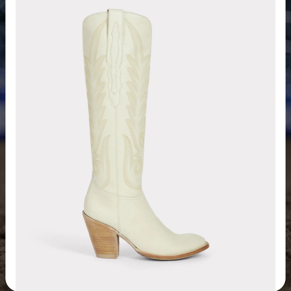 Lucchese DCC Company NIB Cream Leather Knee-High Boots!